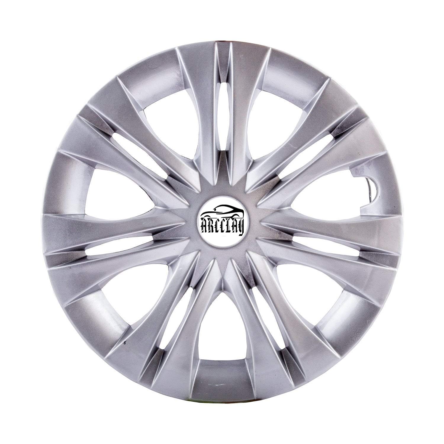 ARCCLAY 13 Inches Wheel Cover for Maruti Suzuki Zen Estilo 13 Inches Metallic Silver Wheel Cover(Set of 4Pcs) || Press Fitting || Fits in All Cars of Tyre Size R13