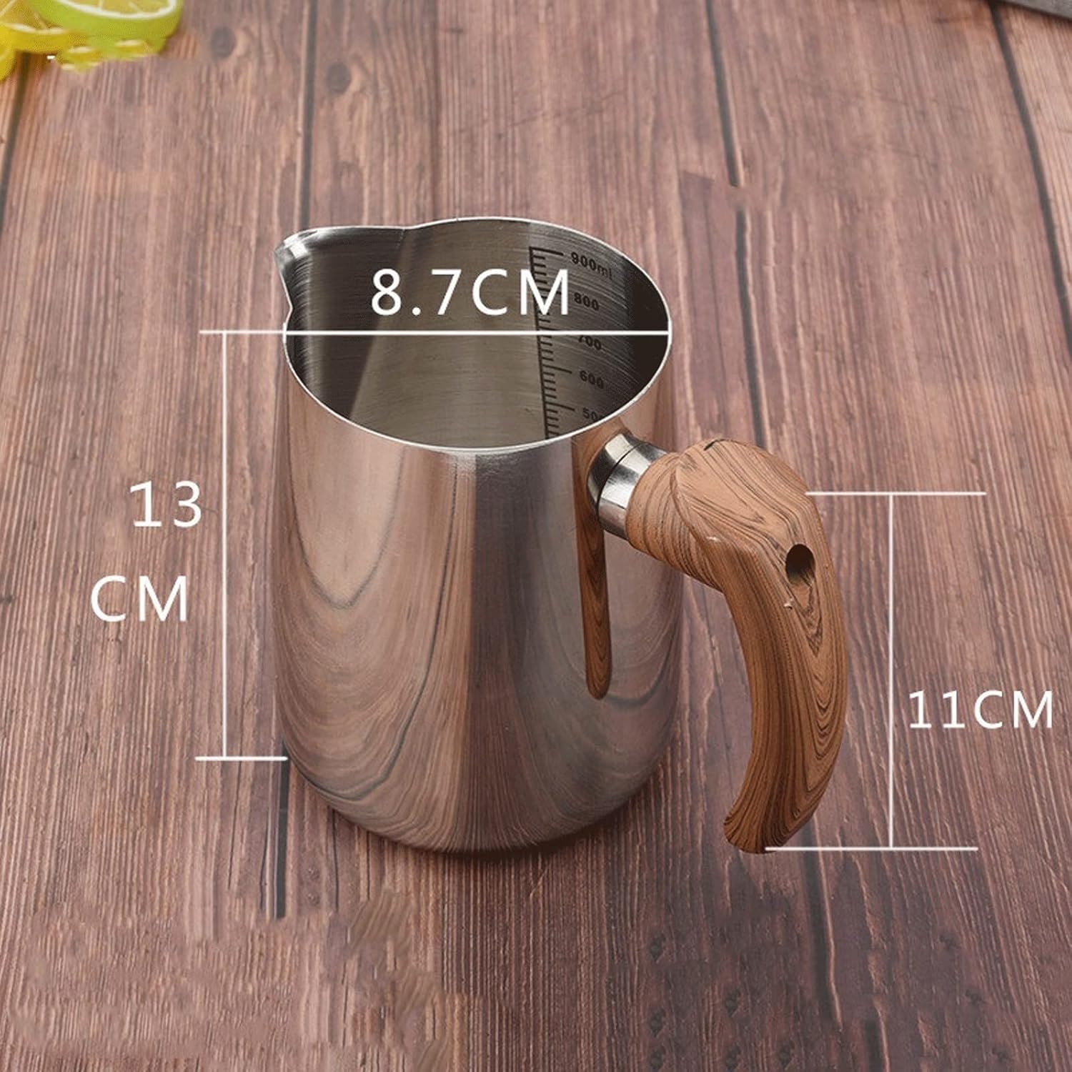 Gravy Boat Set Gravy Boat Stainless Steel Oil Sauce Pot Table Service Pot Restaurant Seasoning Pot Creamy Ketchup Pot 600ml Gravy Bowl