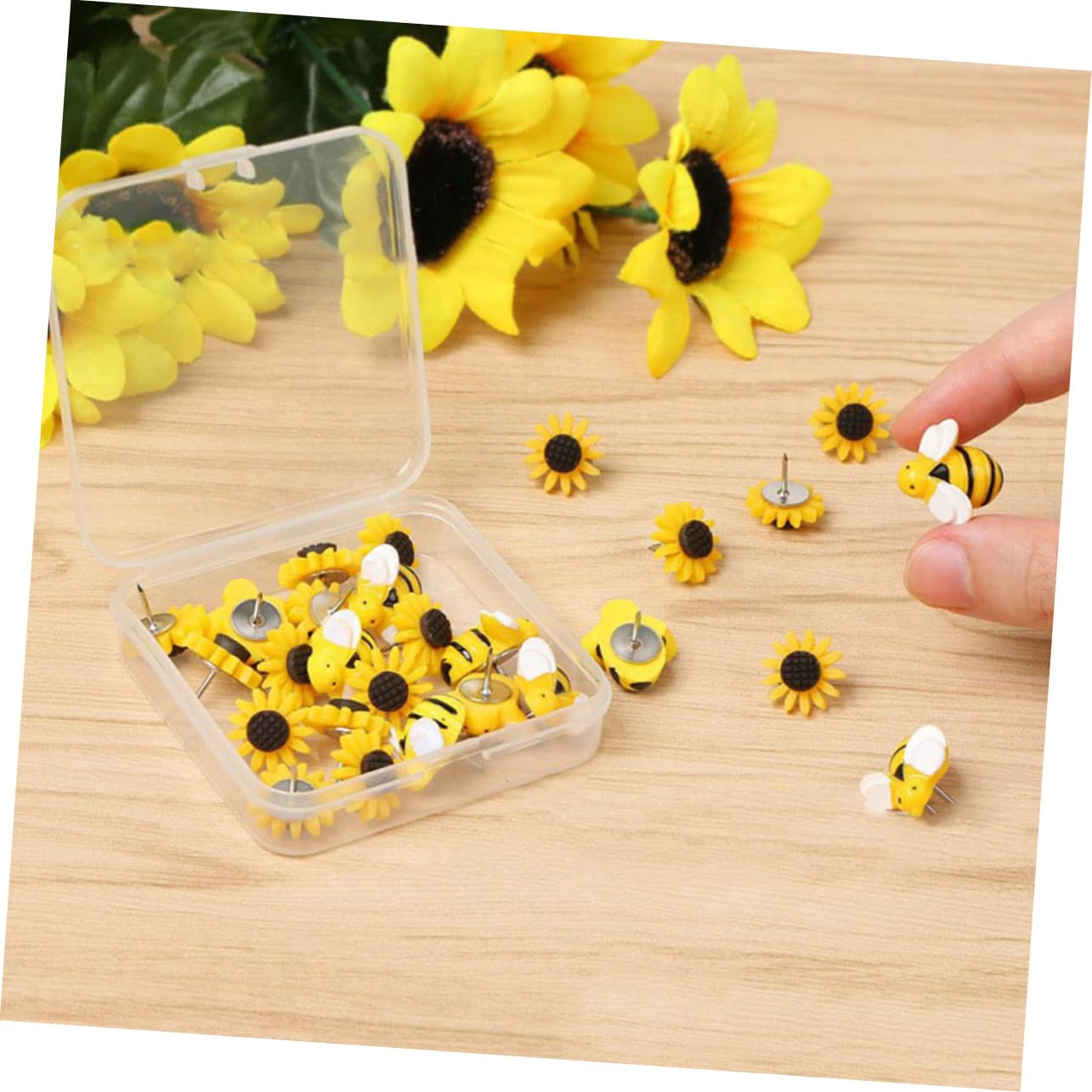 DOITOOL Chinchetas De Resina De Cartoon para Manualidades De Accesorios De Escritorio Coloridos Y para para Tableros Y 30 Piezas*4