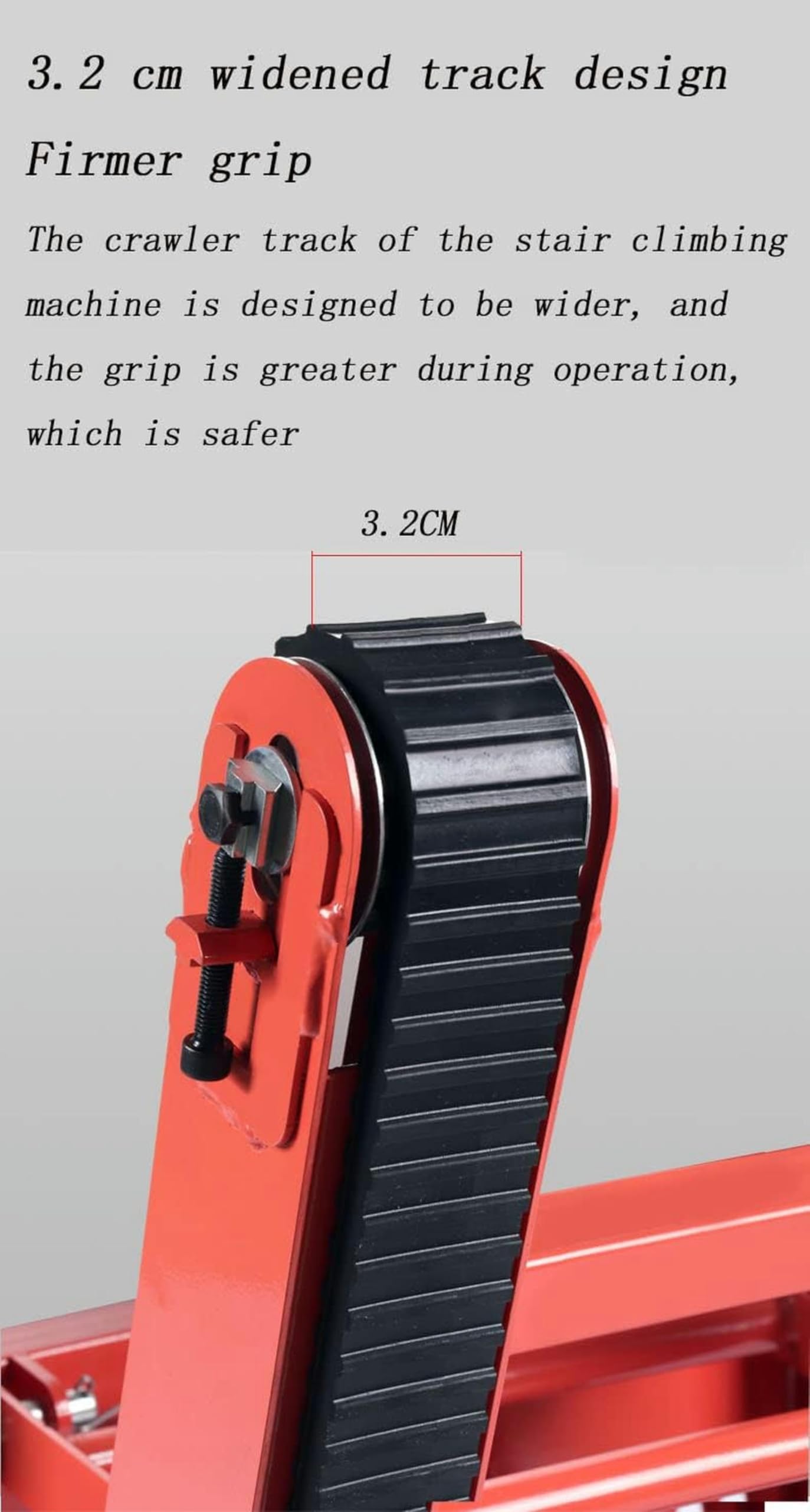 Carrello montascale elettrico per sedia a rotelle per ascensore per pazienti Carrello cingolato silenzioso pieghevole su e giù per scale Adatto per la distribuzione logistica di magazzino (A