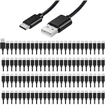 100-Pack USB C Charger Cable - Bulk USB to Type-C Charging Cords, Black