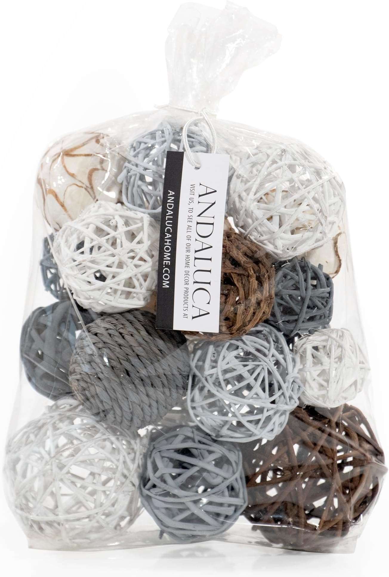 Decorative Balls Vase Filler Bag with Orbs, Balls (Grey)