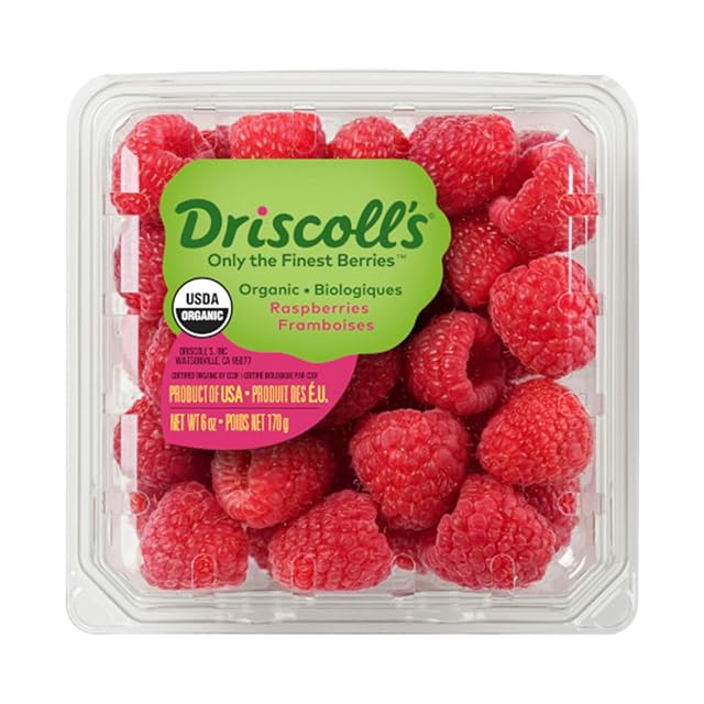 Organic Red Raspberries 6 Oz