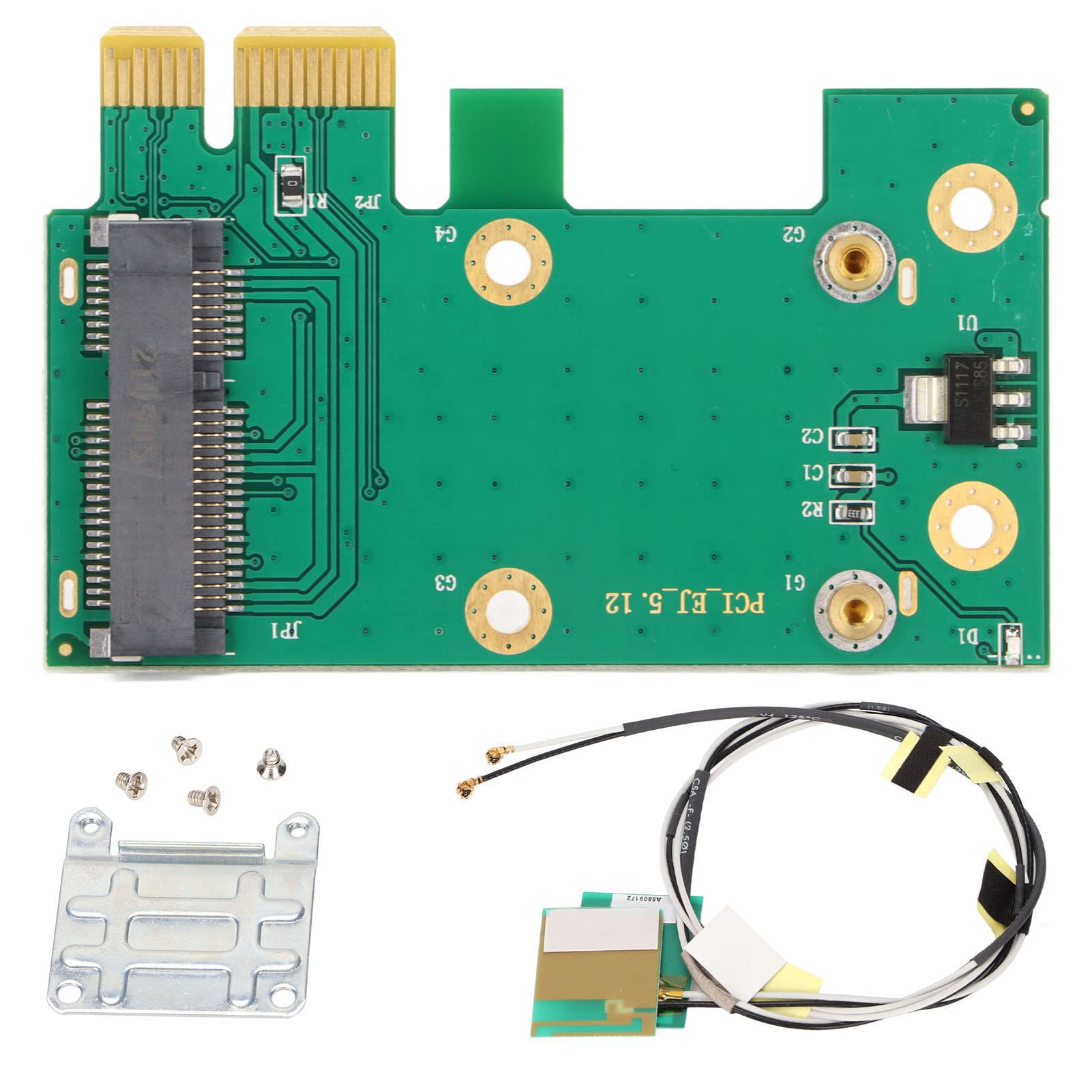 Mini PCIE to PCIE Adapter Card, Mini PCI Express to PCI Express Card Adapter, PCB Network Card Adapter with Antenna for Desktop Computer, Plug and Play-image-39