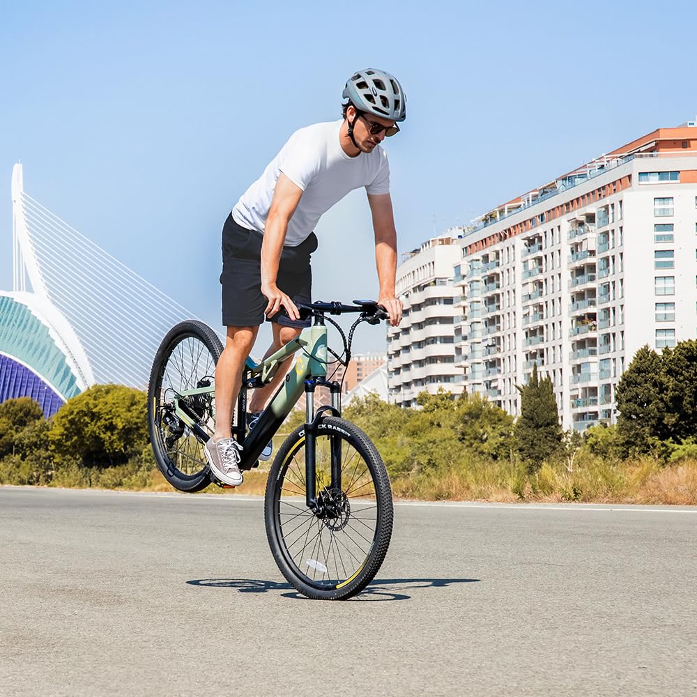 Cecotec Bicicleta Eléctrica de Montaña Mountain Millor. Ruedas de 27,5", 90Km de Autonomía, Doble Suspensión, Cambio Shimano 18 Velocidades y Doble Disco de Freno Hidráulico