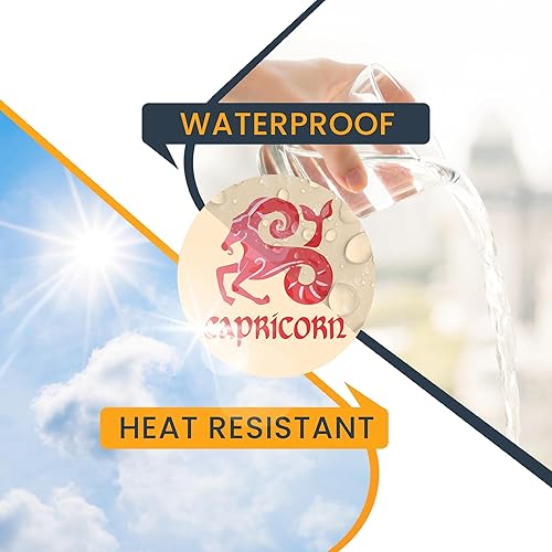 Miniatura 6 de Magnet Me Up Capricornio - Calcomanía magnética con signo del zodiaco para nevera, 5 pulgadas, redonda, colección fresca, perfecta para