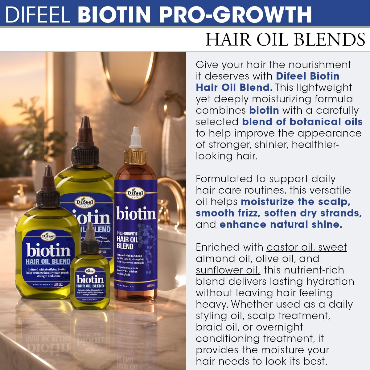 Difeel Biotin Progrowth Premium Haaröl 8 oz