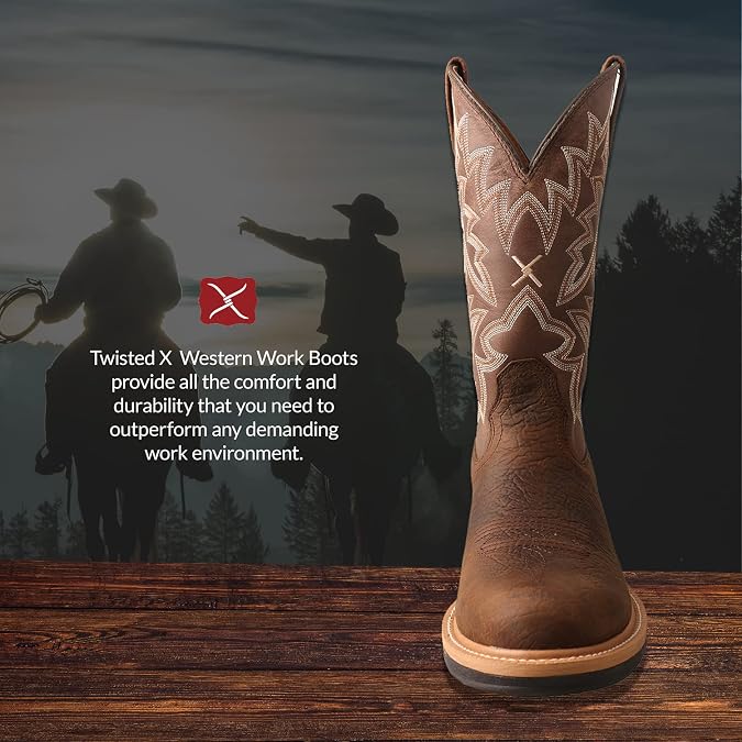 Twisted X Men's Men'S Lite Western Work Boot Alloy Toe - Mlca002