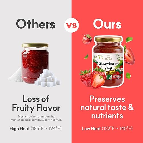 Miniatura 5 de My Normal Mermelada de fresa sin azúcar, apta para diabéticos, gelatina de fresa al 50% con alulosa, keto y mermelada de azúcar cero  solo 4