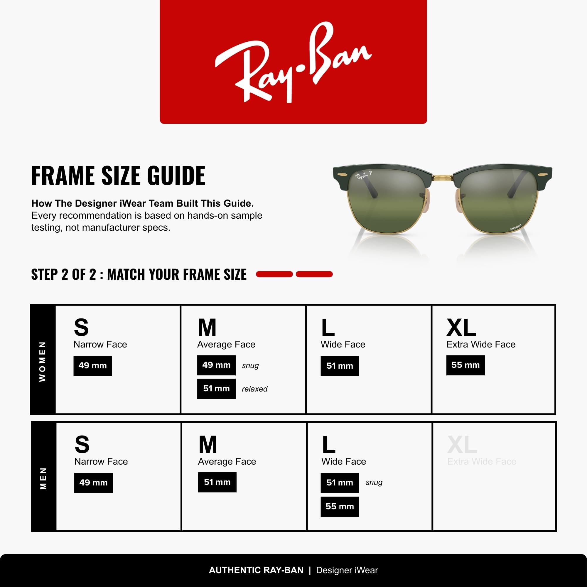 Ray-Ban Unisex Clubmaster okulary do czytania (5 sztuk)