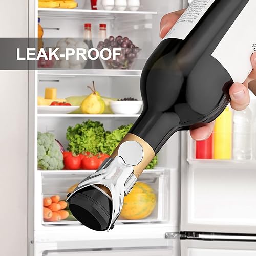 Miniatura 6 de OWO Tapones para botellas de champán de acero inoxidable, tapón reutilizable de corcho de champán y protector con silicona, sellador de botellas de