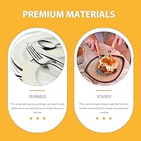 Vista 9 de 1 Unidades Elegante soporte de tenedor con forma de cisne y tenedor de postre para aperitivos, frutas, tartas y fiestas