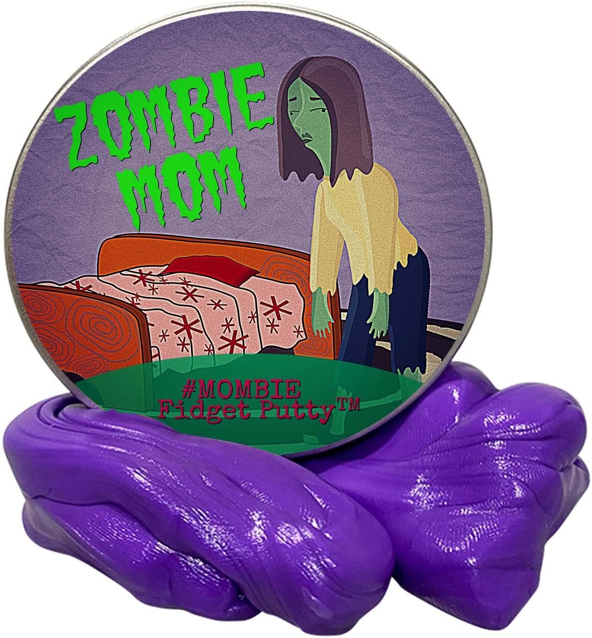 Zombie Mom Stress Relief Putty - Funny Therapy Dough for Mothers - Zombie Lover Gifts - Fidget Puddy for Friends - Mombie