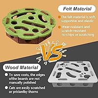 Vista 6 de Caja de enriquecimiento de rompecabezas de rascar para gatos, caja de enriquecimiento de lima de uñas de gato, juguete interactivo para gatos