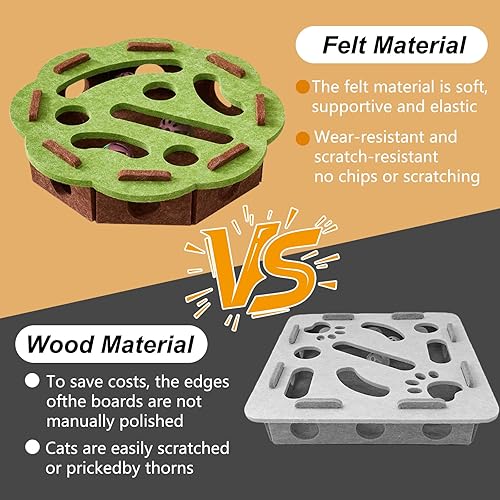 Miniatura 6 de Caja de enriquecimiento de rompecabezas de rascar para gatos, caja de enriquecimiento de lima de uñas de gato, juguete interactivo para gatos,