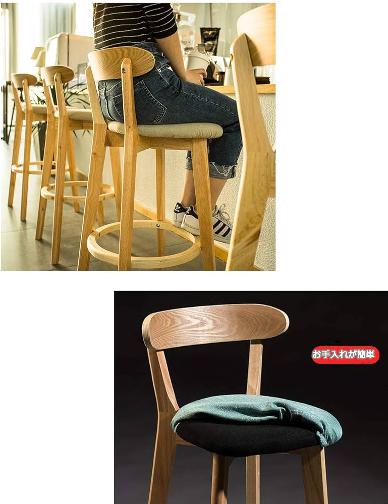 美品　カウンターチェア　スツール カーキ　グリーン　2脚セット 木製天板 美品 カウンターチェア スツール カーキ グリーン 2脚セット