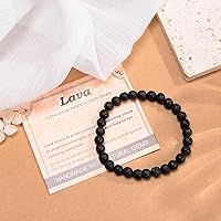 Vista 237 de MASSIVE BEADS Pulsera elástica de yoga hecha a mano con piedra natural, cristal curativo, energía, regalos para adultos unisex de 0.157 in, 0.236