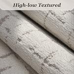 Area Rug for Living Room Rug-Carpet 5x7 Bedroom Rugs Textured Tufted Jacquard Modern Neutral Soft Washable Luxury Rug for Dining Room Nursery Non Slip Beige
