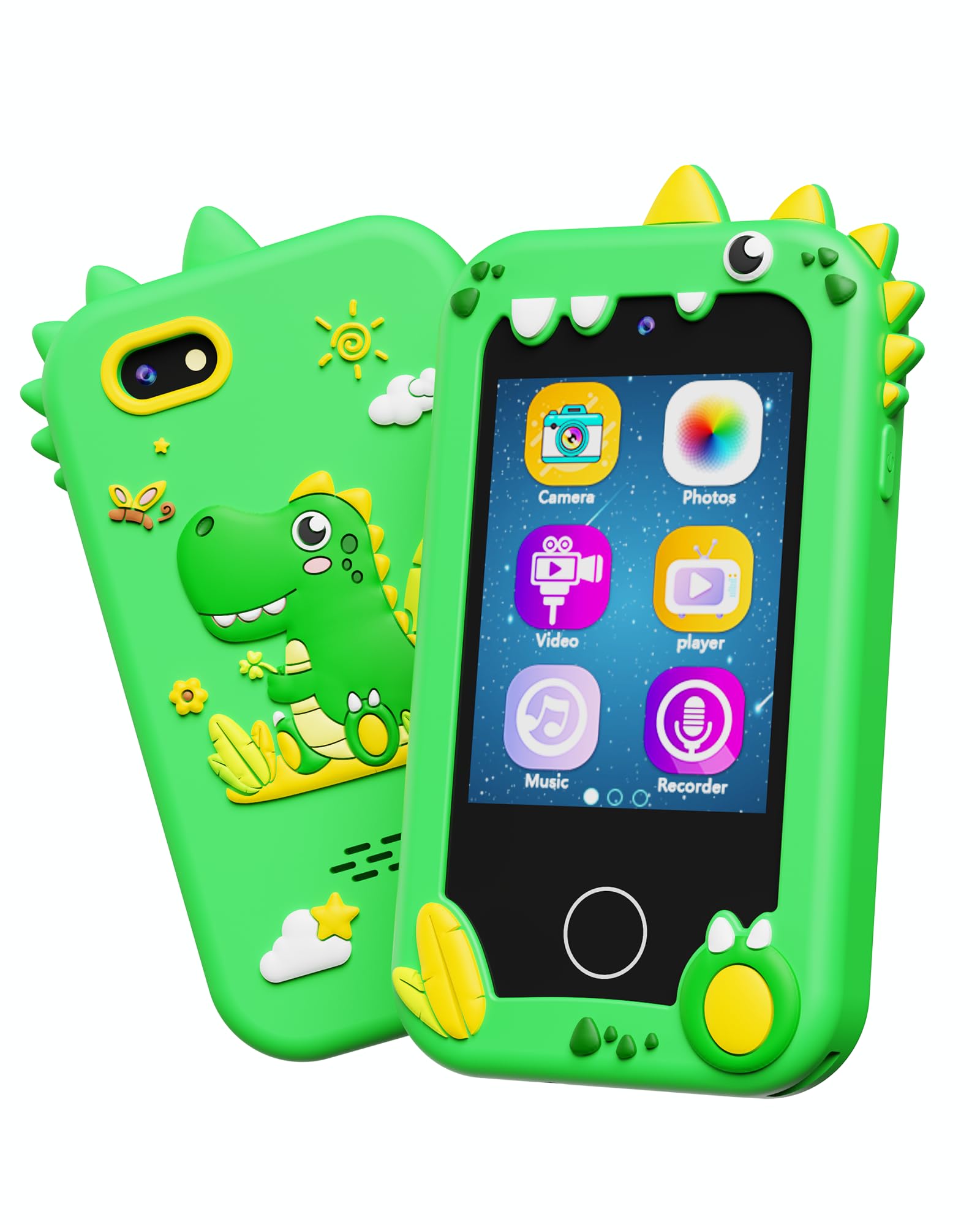 Telefono giocattolo per bambini, regali e giocattoli per ragazze e ragazzi di età compresa tra 3 e 8 anni (Verde)