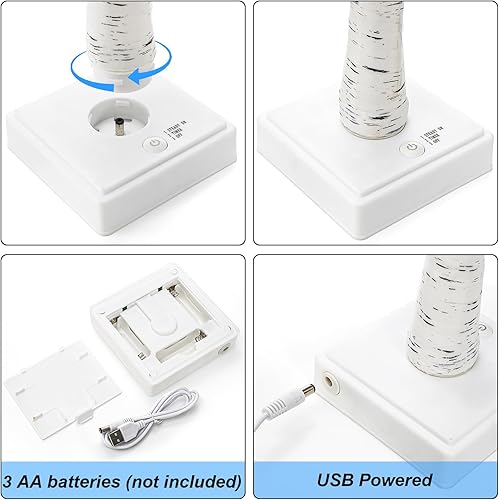 Miniatura 5 de 144 luces LED de árbol de abedul, árbol de hadas bonsái de mesa, árbol de espíritu, lámpara de árbol artificial de bricolaje con temporizador USB