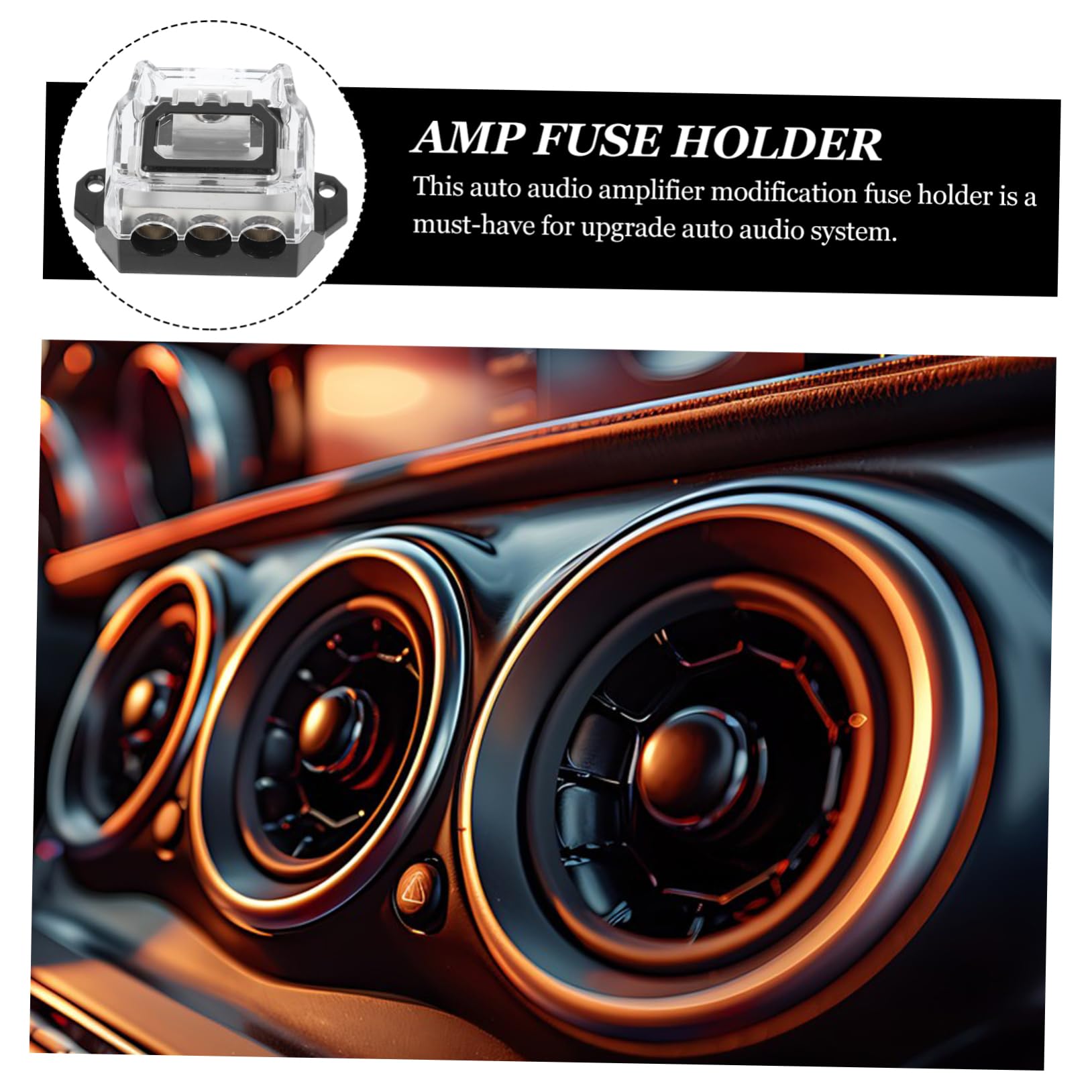 Gatuida 4pezzi Portafusibili Per Auto Audio Blocco Distribuzione Fusibili Vie Per Amplificatore Facile Installazione Materiali Resistenti e Affidabili Compatibile Con Diversi Sistemi Audio