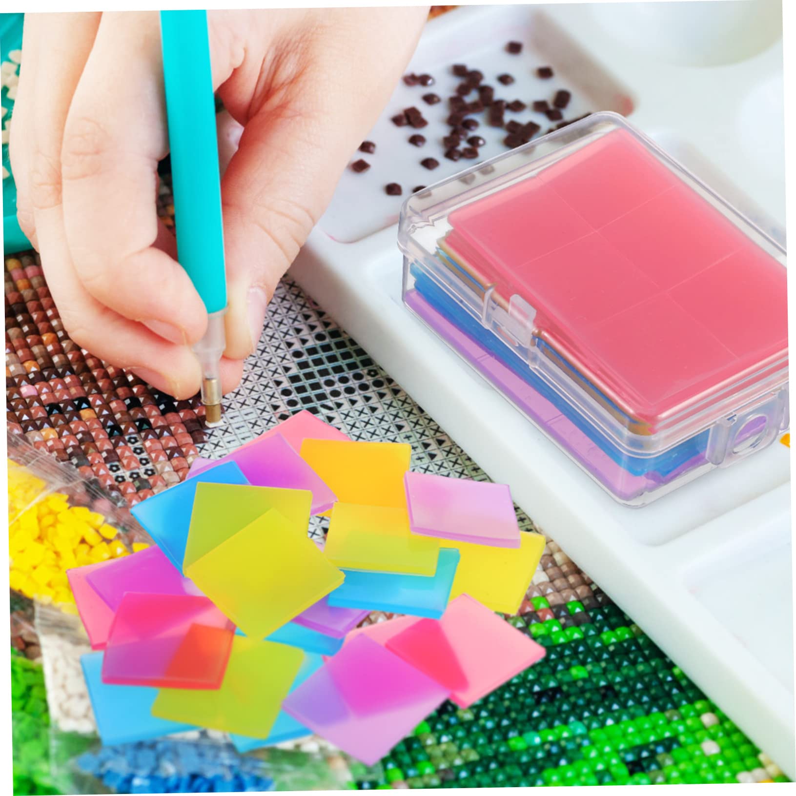 SEWACC 288pièces Cire De Colle pour Peinture Diamant Outil De Bricolage avec Boîte De Rangement Cire De Forage pour Dotting Et Broderie