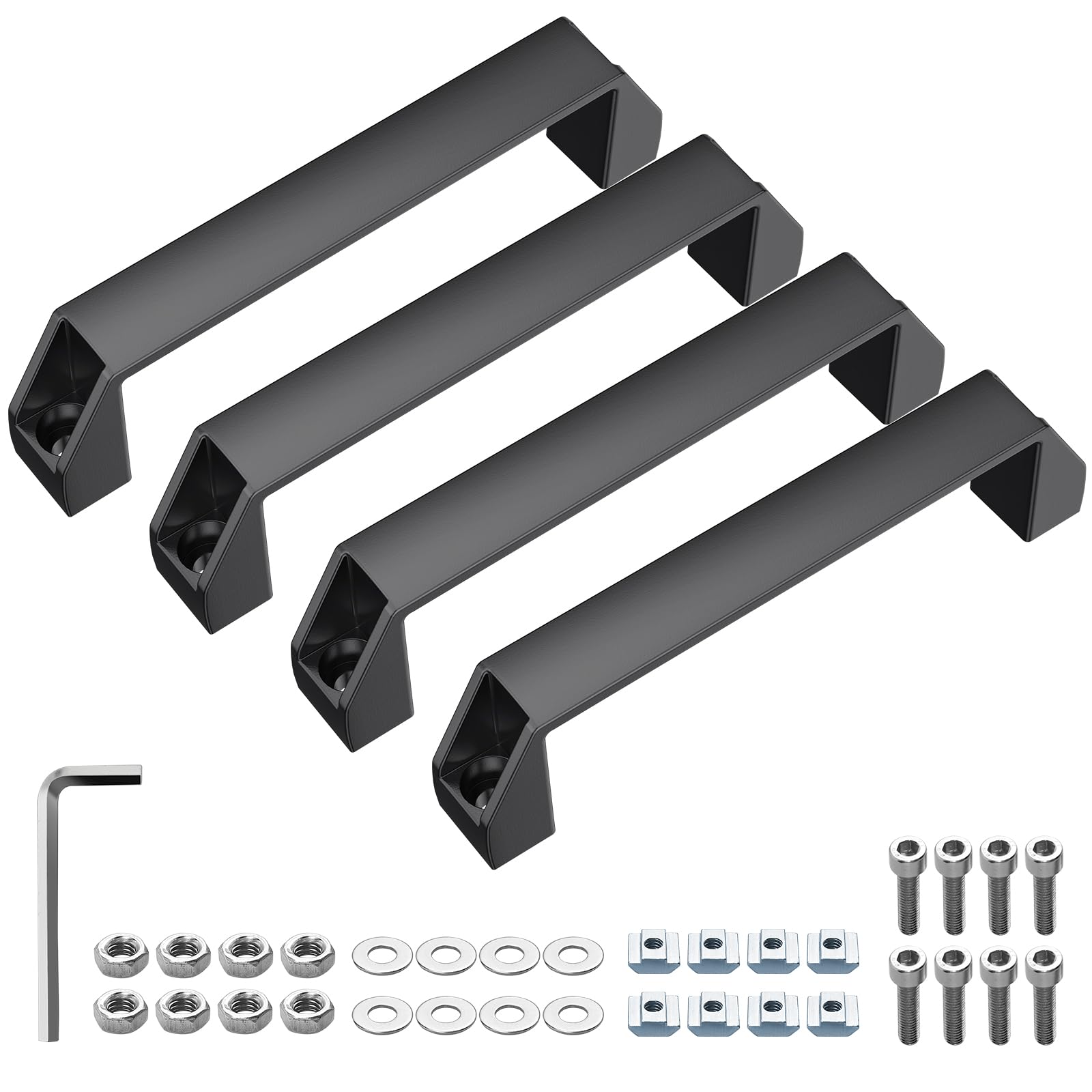 JiGiU 4-Pack 4040 Aluminum Handle 180mm Hole Distance