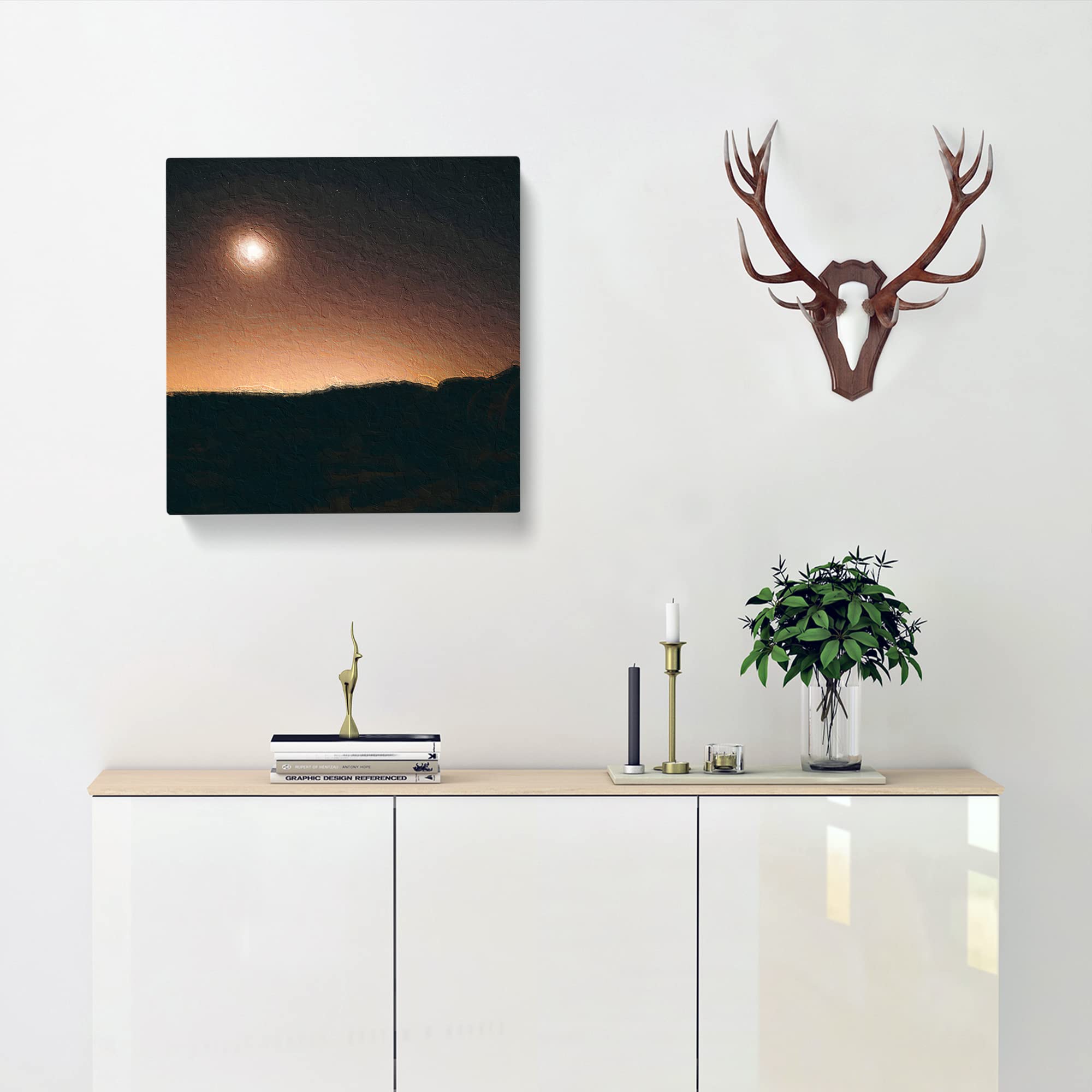 Glow from the Sky Canvas Print, Mixed, 35L x 35W cm - Image 2