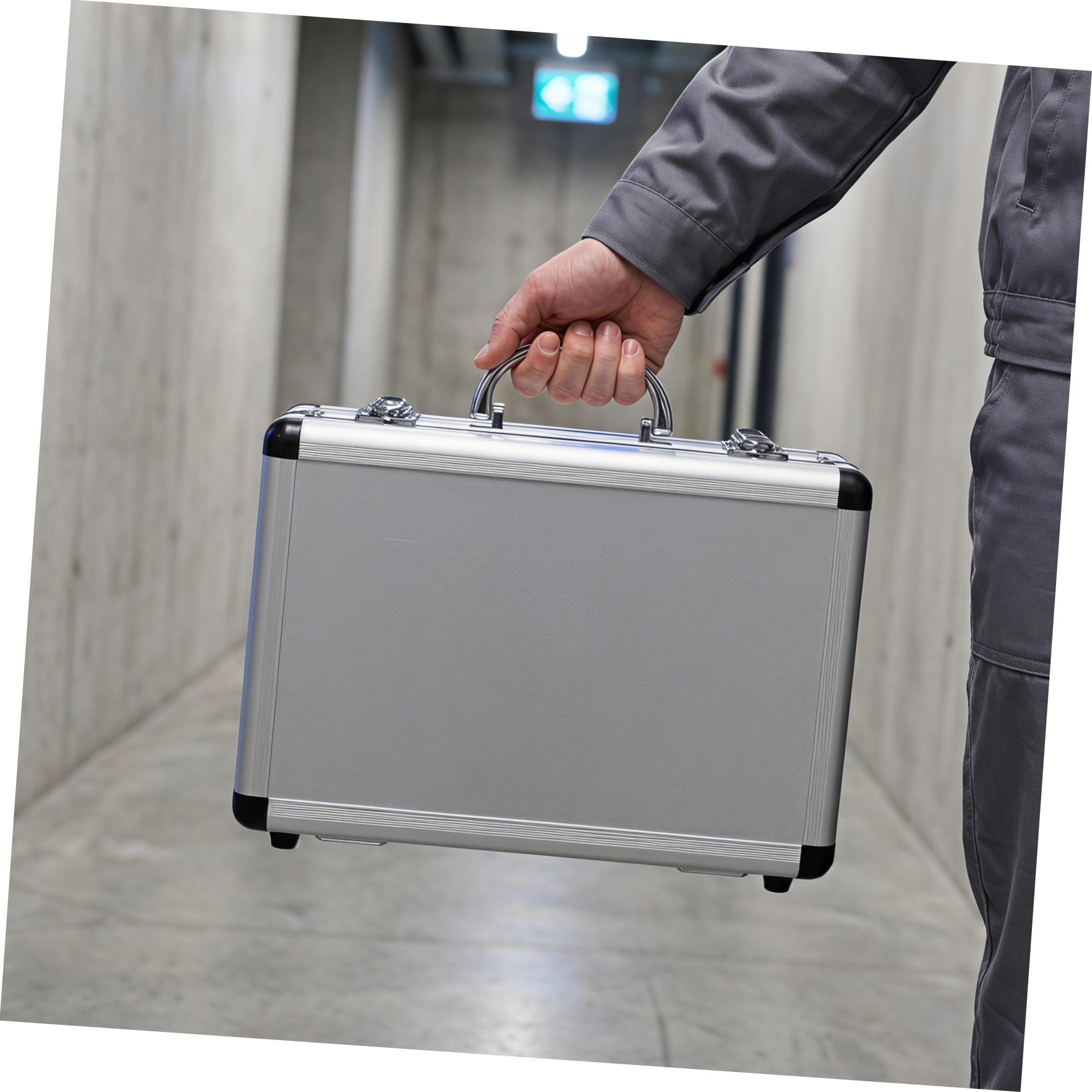 KALLORY Malette Rangement Outils Aluminium 32X23X11Cm avec Serrure À Code Valise De Rangement pour Outils Portatifs pour Maison Et Bricolage