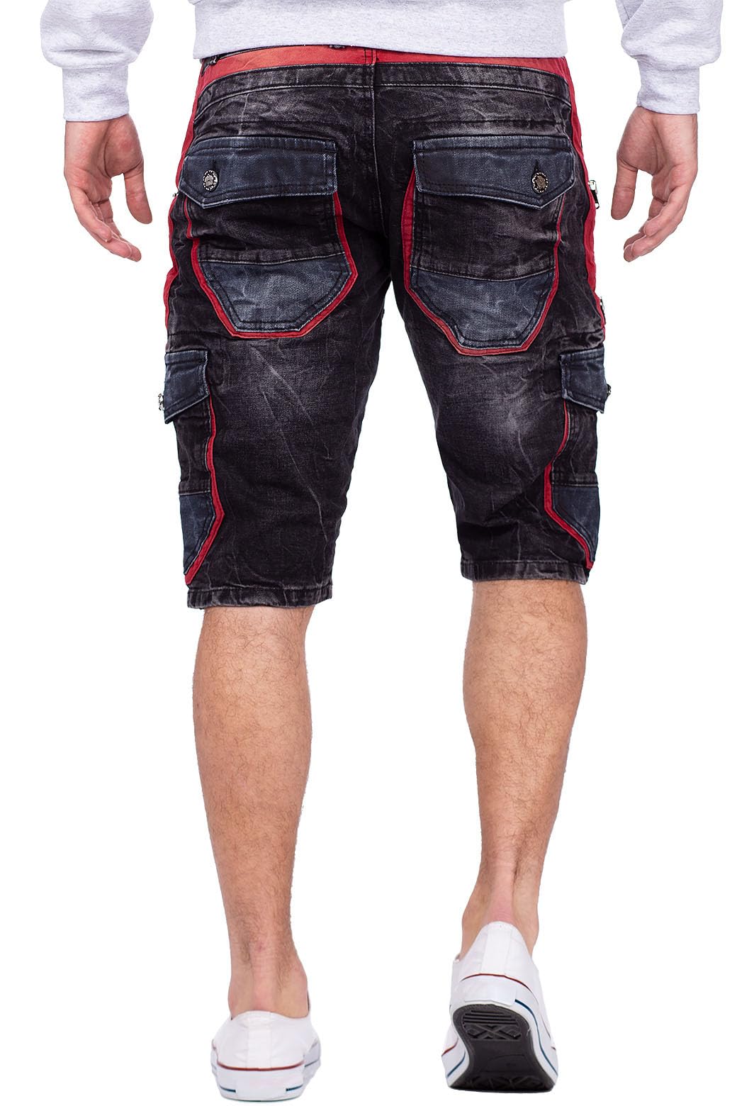Cipo & Baxx Herren Jeans Shorts Stonewashed Cargo Regular Fit