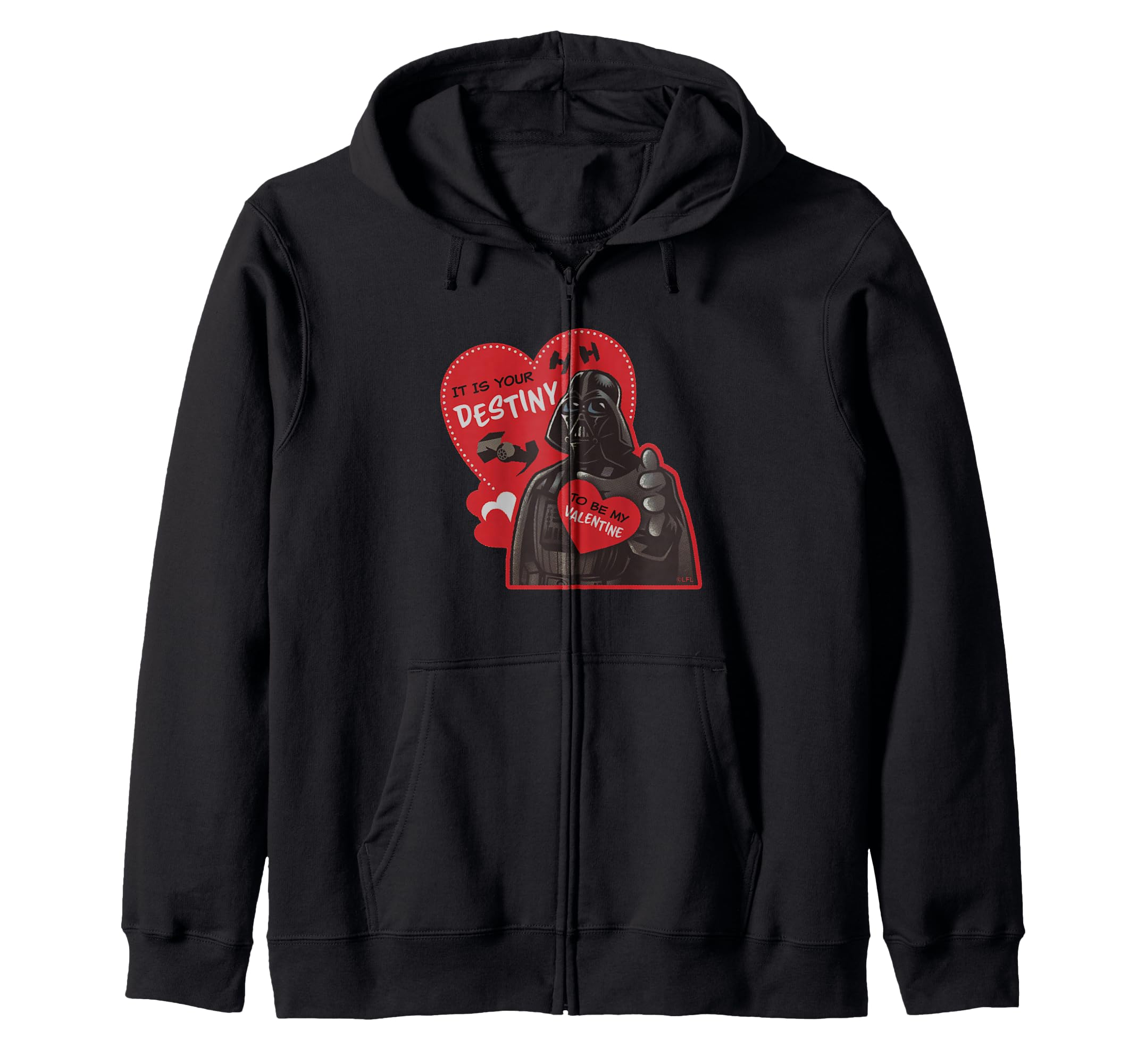 Star Wars Darth Vader It Is Your Destiny to be My Valentine Zip Hoodie