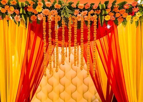 Miniatura 10 de EOA Telón de fondo de fotografía de festival Diwali de 7 pulgadas de ancho x 5 pies de alto, para fiesta, India, Diwali, farol, farol, fondo, Laxmi