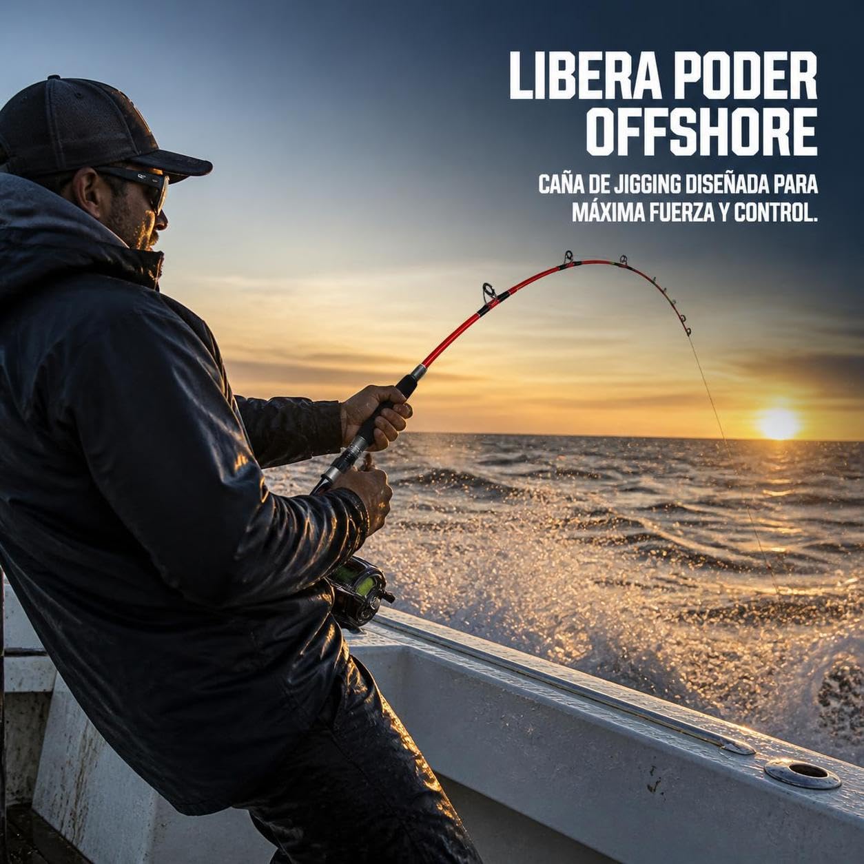 Canna da Pesca Jigging Punta Solida | fibra di carbonio | plastica | pesca in mare - azione hard - 1.5 sezioni | metallo, suma, per Jigging, per Acqua Salata