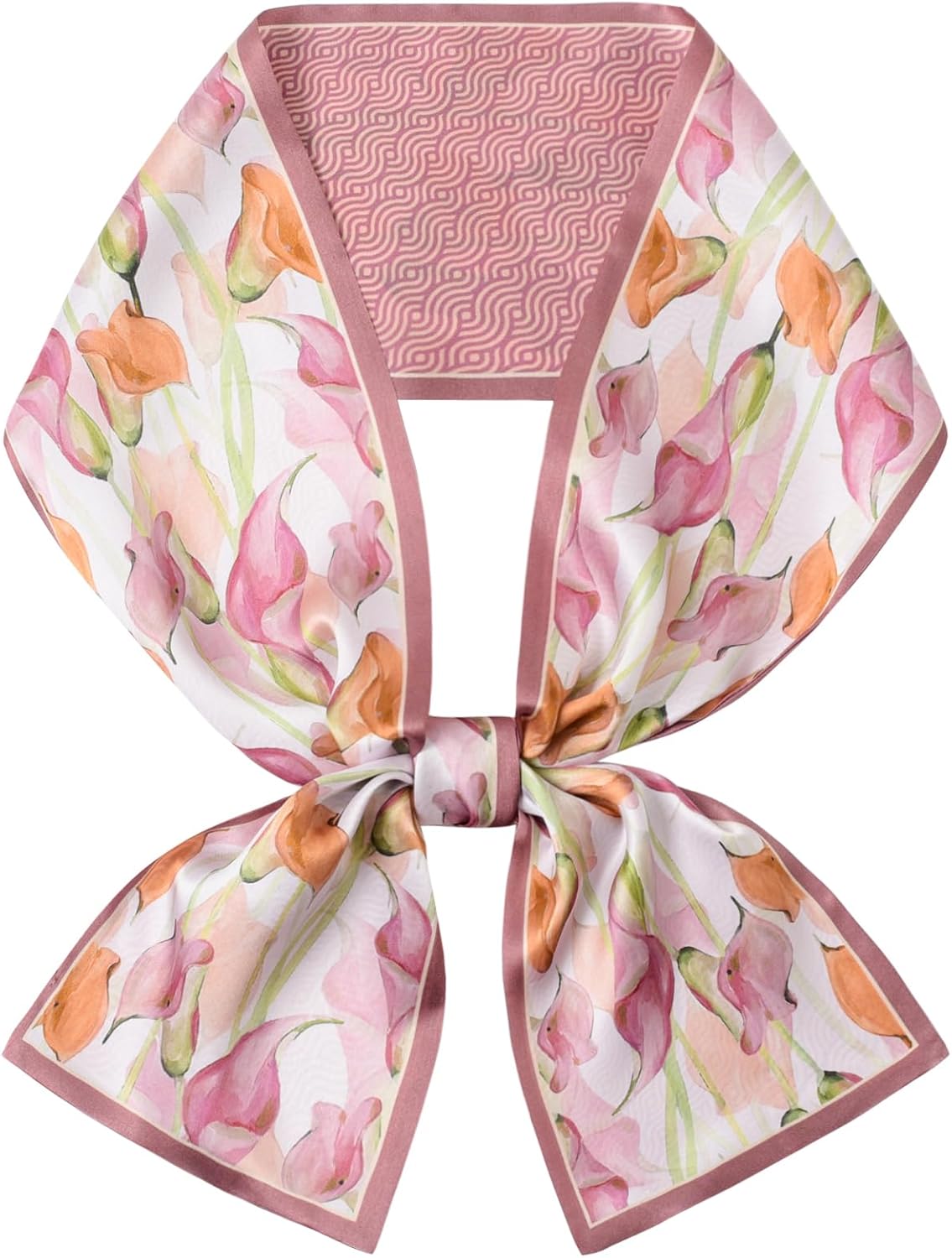 100% Mulberry Silk Scarf for Women - Long 59"*6.3" Shawl, Elegant Head & Neck Wrap Scarf with Gift Packed