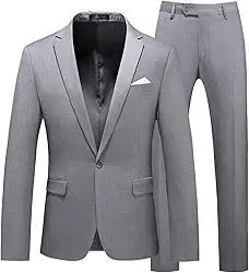 Terno masculino slim fit 1 botão 2 peças festa de casamento férias cor sólida terno smoking para homens