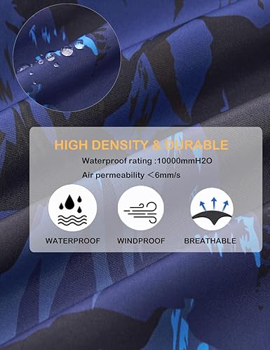 Miniatura 4 de Chaqueta de esquí impermeable para niños, abrigo de nieve de forro polar cálido para invierno, chaqueta de snowboard con capucha para niños