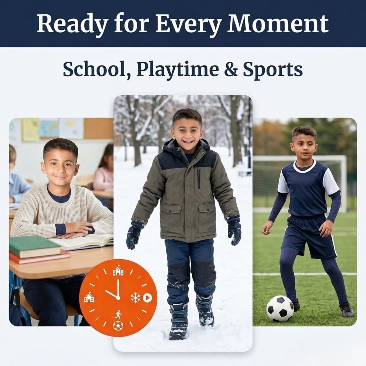 Conjunto de ropa interior térmica para niños; pantalones largos para niños; juego de capa base para clima frío; microfibra que absorbe la humedad