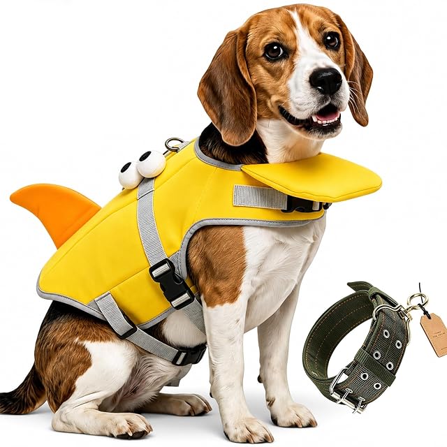 Chaleco Salvavidas para Perros con Flotador para la Barbilla; Tallas XS y XXS; Ideal para natación; Incluye…