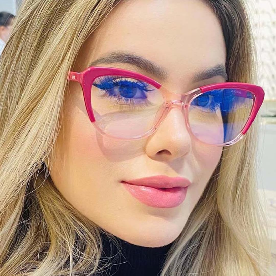 Montura de gafas de sol de moda para mujer, estilo ojo de gato, transparente.