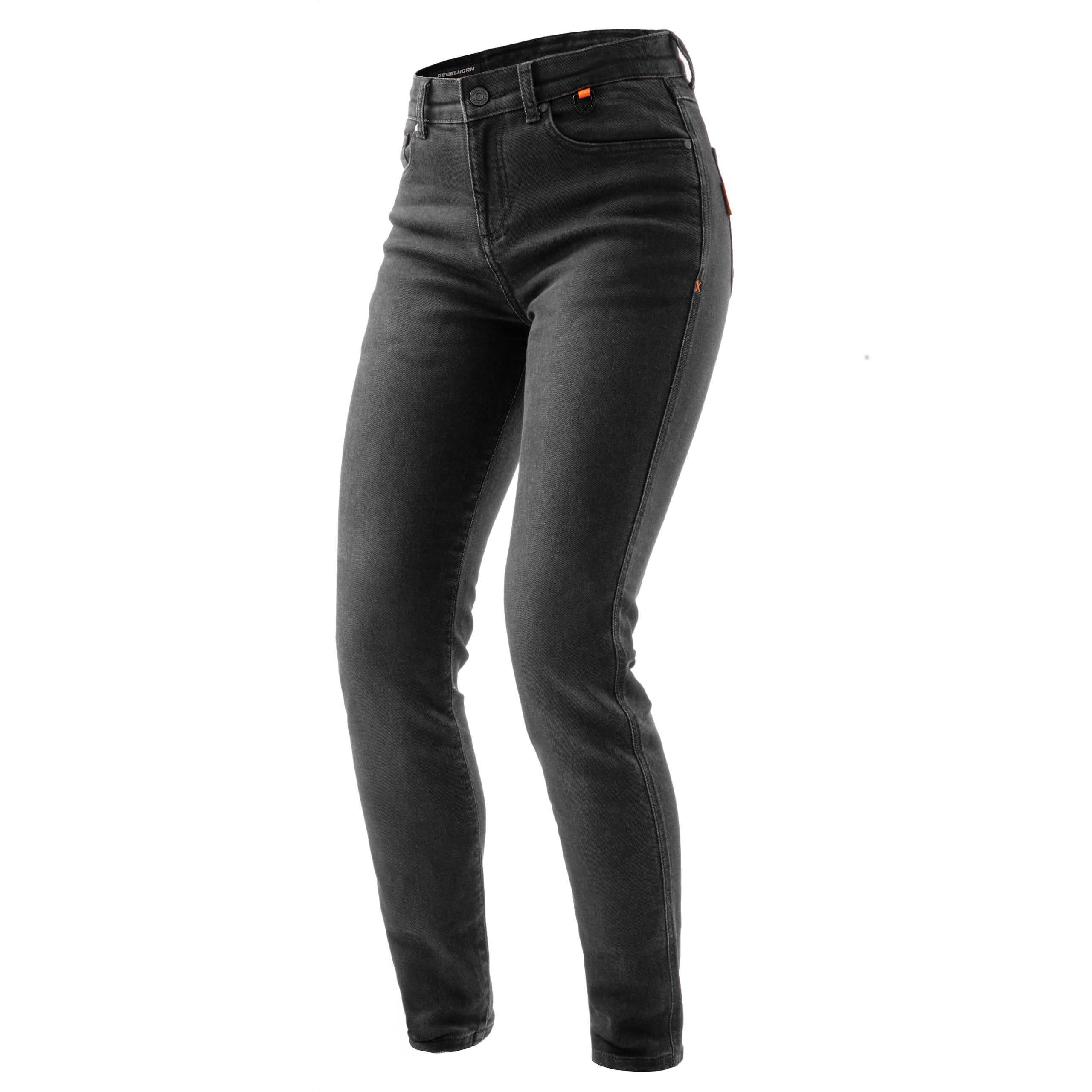REBELHORN Bronco Lady Pantalones Vaqueros de Moto Mujer | Armalith Denim | Protectores de Rodilla, Cadera y Coxis RE ZRO Nivel 2 | Slim Fit