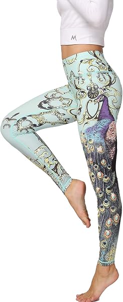 HAPYWER Damen Yoga Leggings mit hohem Bund und Druck