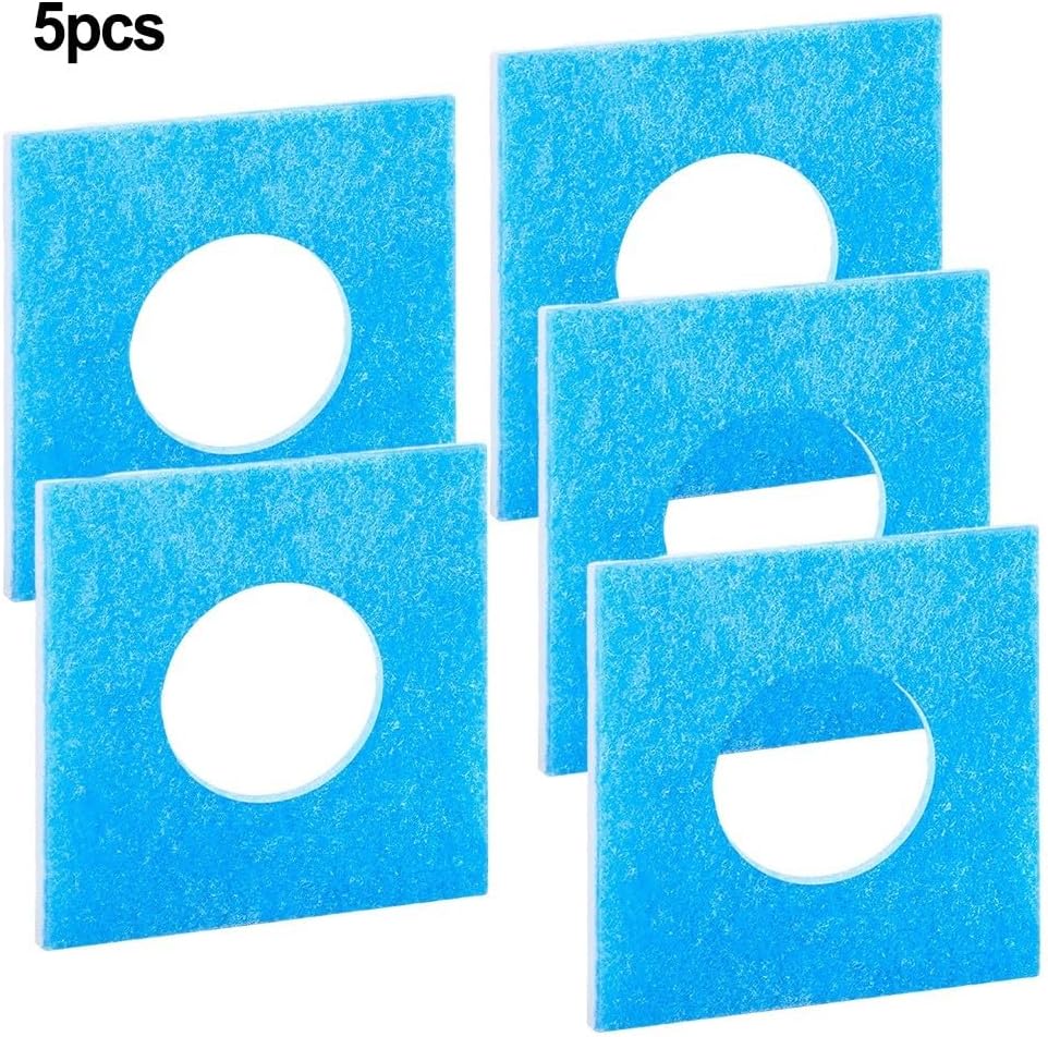 Limodor Compact Fan Replacement Filter Set (5-Pack), 226 x 226 x 20 mm, G4 Class, Blue & White Limot Vents Type F-LF/5 and F/C Exhaust Fans