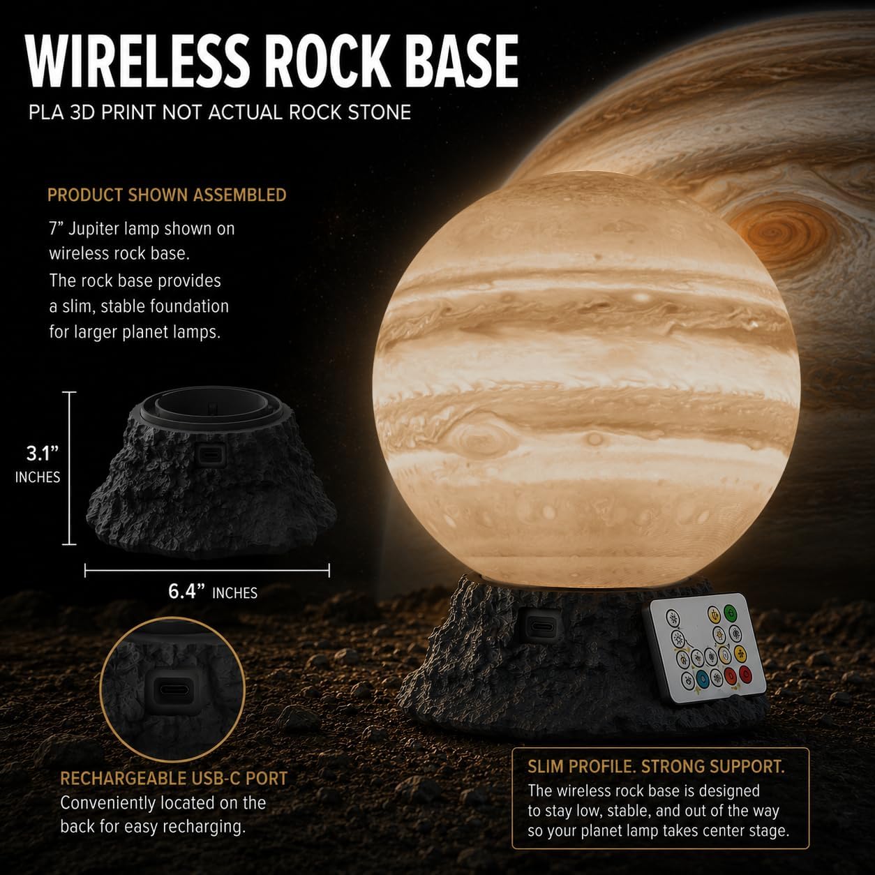 Jupiter Planet Lamp, Realistic LED Night Light, Space Decor, Astronomy Gift image 4