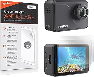 BoxWave Screen Protector Compatible with AKASO V50 Pro Action Camera - ClearTouch Anti-Glare (2-Pack), Anti-Fingerprint Matte Film Skin for AKASO V50 Pro Action Camera