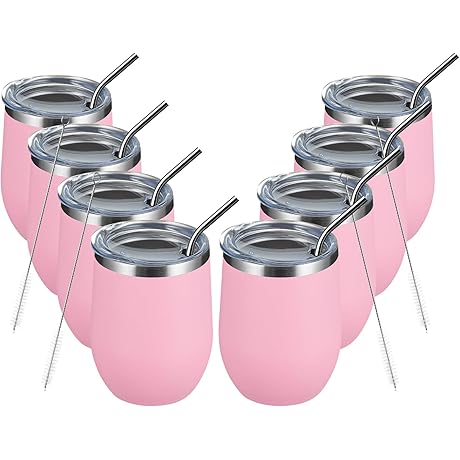 MEWAY 12oz Wine Tumblers (8 Pack)