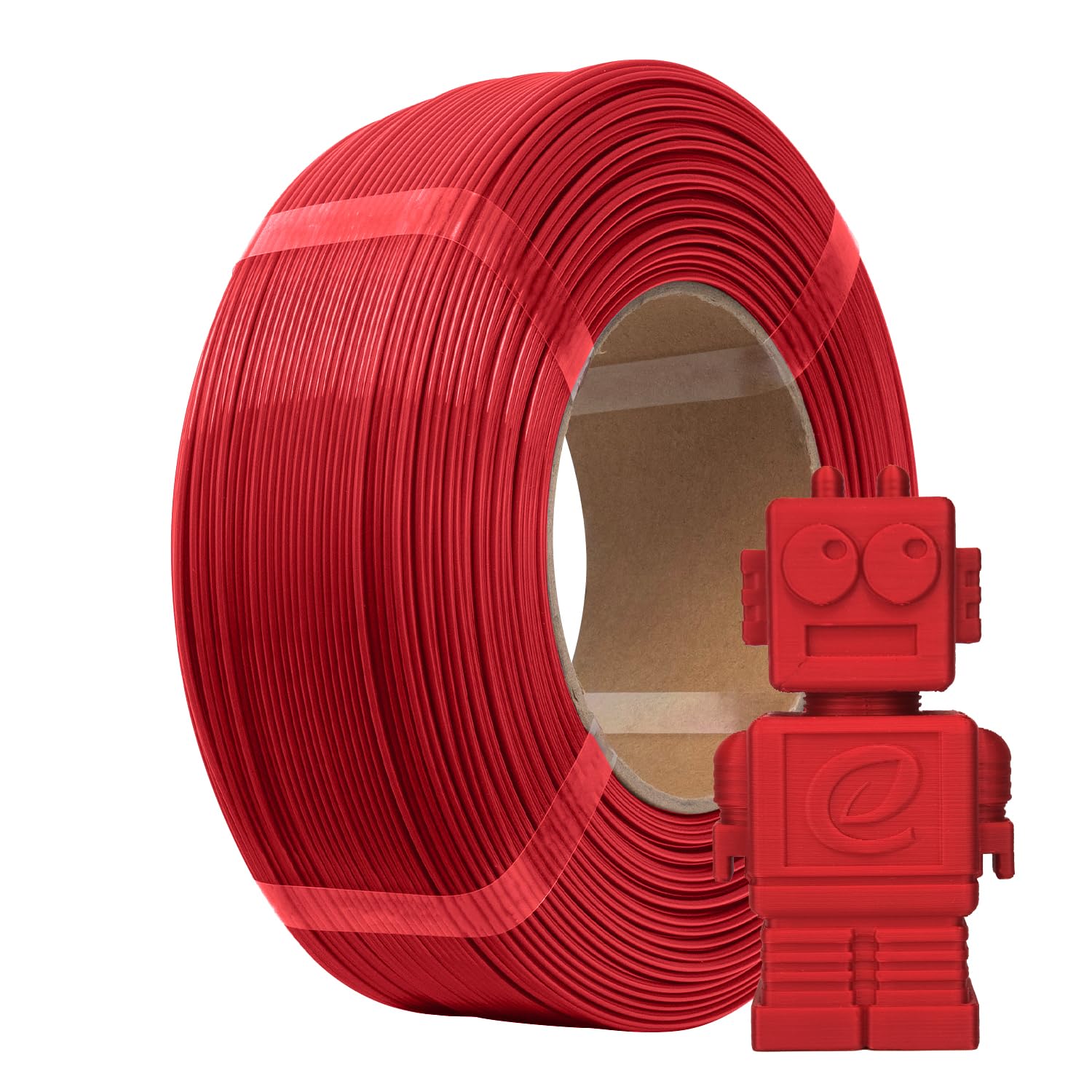eSUN PLA Refill Filament 1,75 mm, bezszpulowy filament do druku 3D, dokładność wymiarowa +/- 0,05 mm, szpula 1 kg (2,2 LBS), szybki filament PLA do drukarek szybkobieżnych (Ognista czerwień, 1KG)