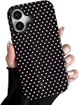 ZTOFERA for iPhone 13/14 Case Fit for MagSafe, Dots Pattern-White | Built in Magnetic Support Magnetic Accessory | Cute Polka Dot Pattern | Hard PC Back+Soft Layer Dual Protective Phone Case