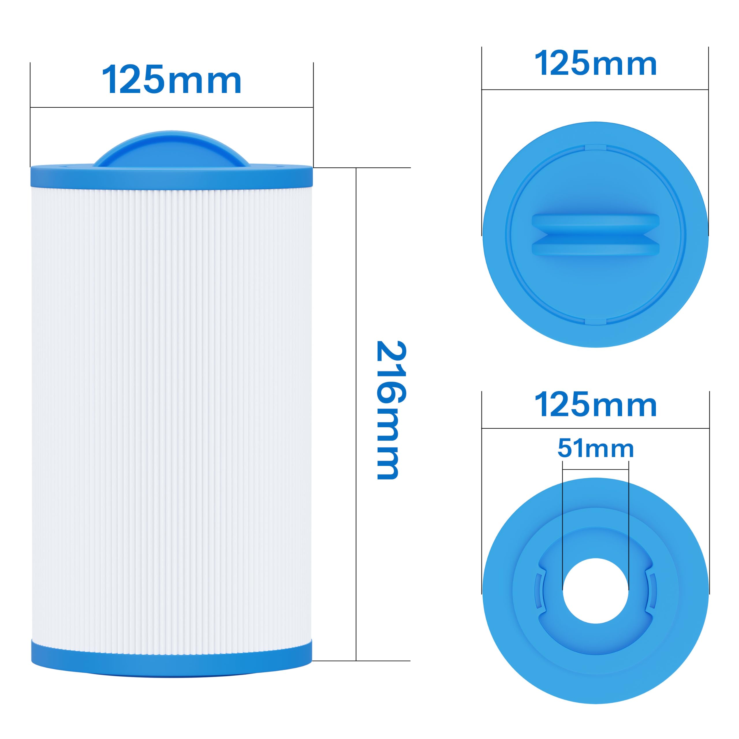 Hot Tub - Filtro de repuesto para Vortex Spas a partir de 2016, VX30, Vortex Spa Camlock Filtro, 2 paquetes