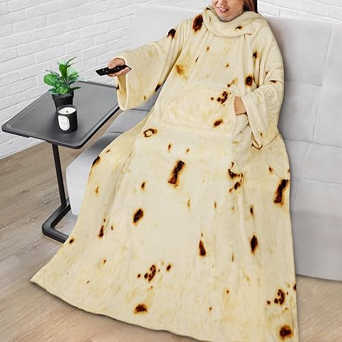 Miniatura 9 de PAVILIA Manta con Mangas para Adultos Mujeres Hombres, Manta Suave y Cálida Usable de Vellón Envolvente Tipo Throw, Manta Bata Regalo
