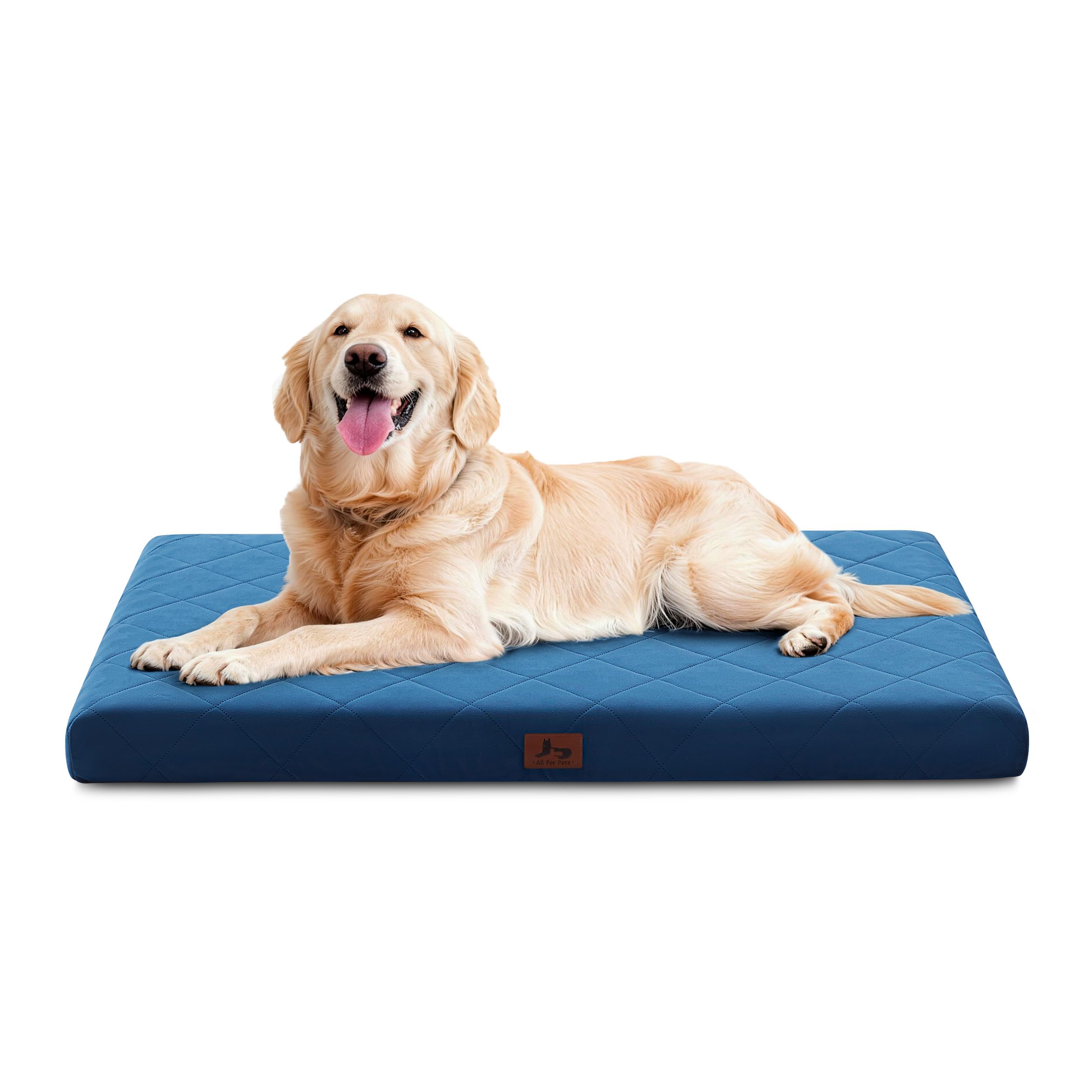 Orthopedic Dog Bed Mat Large Medium Sized Dogs, Waterproof Dog Crate Bed with Removable Cover, Washable Pet Bed with Egg Crate Foam, 35"x22"